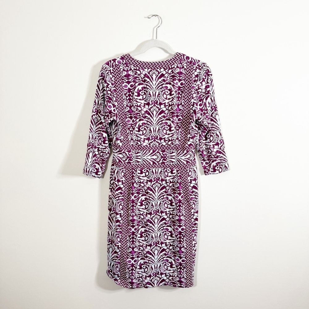 J. McLaughlin Lola Dress Muirfield Purple Light Blue Medium Catalina Cloth - Picture 4 of 6